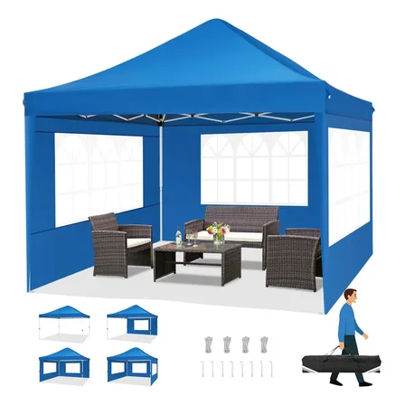 Tenda Gazebo Dobrável Sanfonada Com Parede Lateral 3x3m