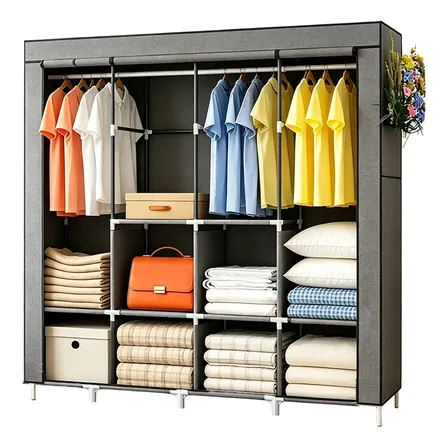 Armário Guarda Roupa Organizador Dobrável Desmontável Preto