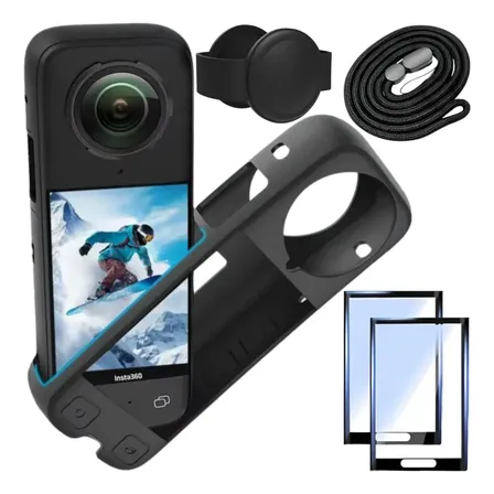 Kit Premium Insta360 X4 Protetor De Tela Case De Proteção Nf