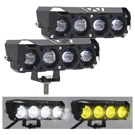 Kit 2 Farol De Milha Moto Led Auxiliares Alto Brilho 3 Modos