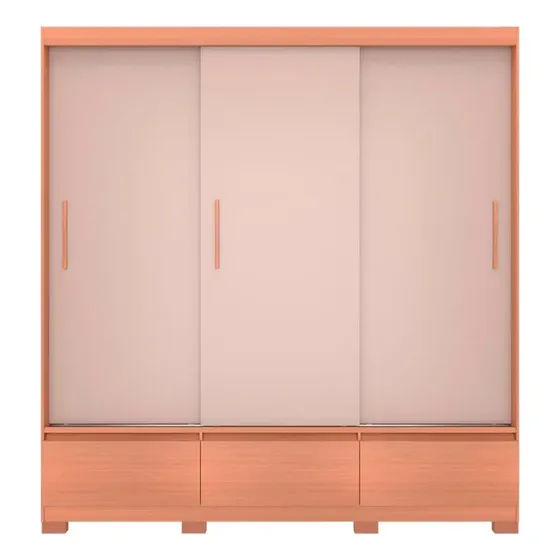 Guarda Roupa Casal Monza Bartira 3 Portas De Correr