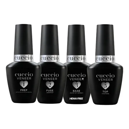 Kit Blindagem Cuccio Gel Unhas 13ml 4 Peças Profissional