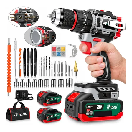 Parafusadeira Furadeira De Impacto Brushless 2 Baterias