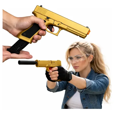 Pistola Arma De Brinquedo Com Dardos E Capsulas Arminha Real
