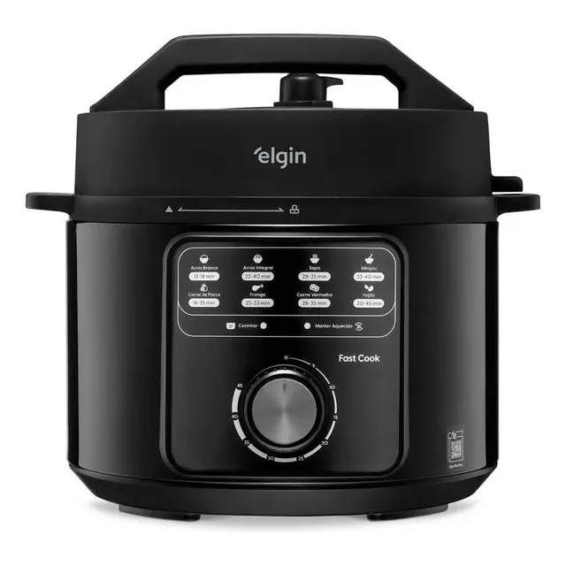 Panela De Pressão Fast Cook Elgin 900w 4l Preto 127v 60hz