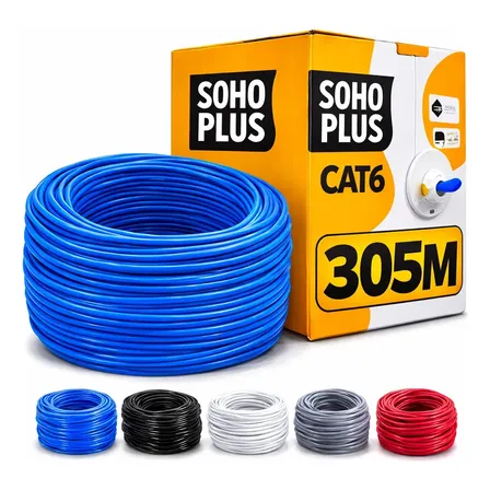 Cabo Rede Furukawa Soho Plus Cat6 305m Cmx U/utp Anti-chamas