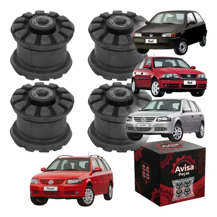 Kit 4 Bucha Bandeja Balança Dianteira Vw Gol Parati G2 G3 G4