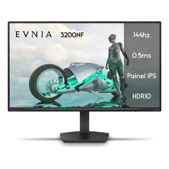 Monitor Gamer Philips 24 Evnia Ips 144hz 0.5ms Wide Fullhd Preto 127/220v