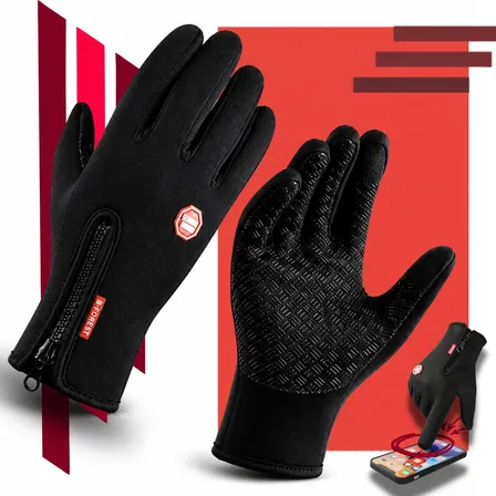 Luva Motoqueiro Térmica Impermeável Touch Screen Frio Par