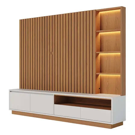 Estante De Tv 82 Polegadas 240cm Com Led Leme