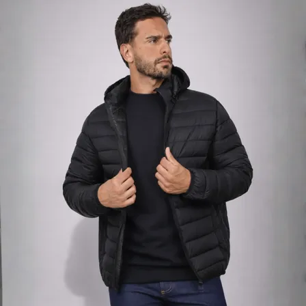 Jaqueta Masculina Nylon Impermeável Puffer Vicio Fatal