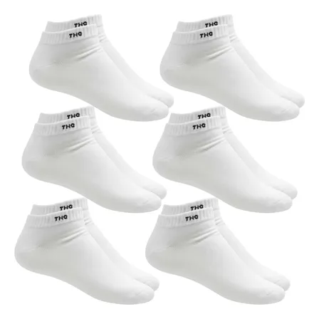 Kit 6 Pares De Meia Algodão Lisa Cano Curto Casual G 39/43