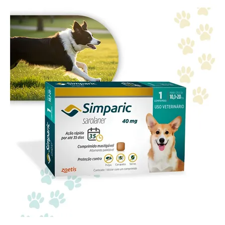 Simparic 40mg Antipulgas 10 A 20kg Zoetis 1 Comprimido
