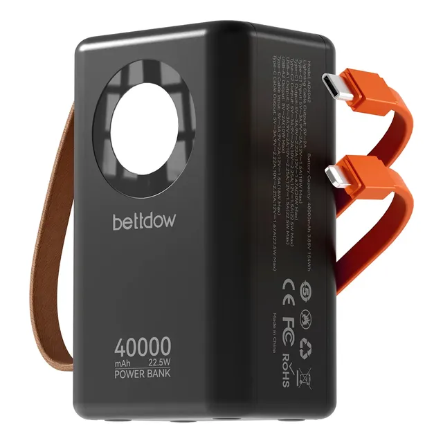 Powerbank 40000mah Carregador 22.5w Portátil Carga Rápida