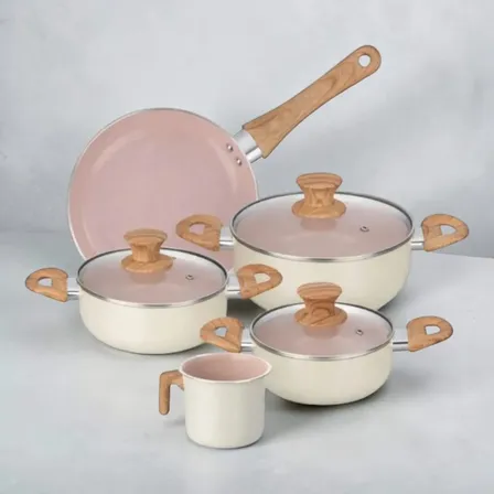 Conjunto Panelas Cerâmica Antiaderente 5 Pças Indução E Gás