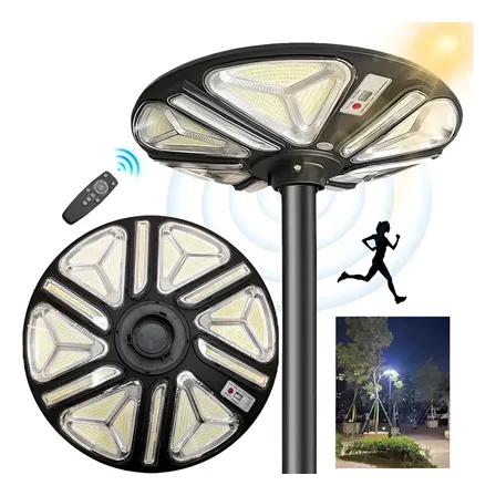 4000w Luminária Poste Solar Potente Com Sensor Luz Tricolor