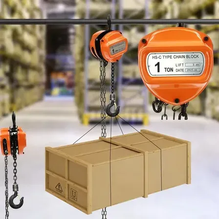 Talha Manual 1 Tonelada 1000 Kg Com Corrente 3 Metros Trato
