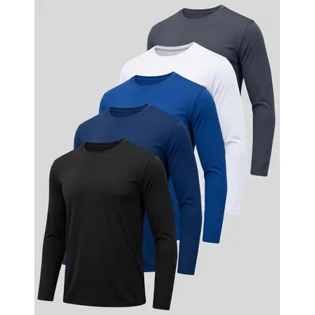 Kit 5 Camiseta Masculina Dry Fit Manga Longa Proteção Uv