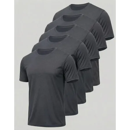 Kit 5 Camiseta Masculina Dry Fit Slim Fit Manga Curta