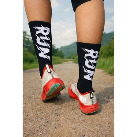Meia Poliamida Cano Alto Canelada Dry Run Corrida Caminhada