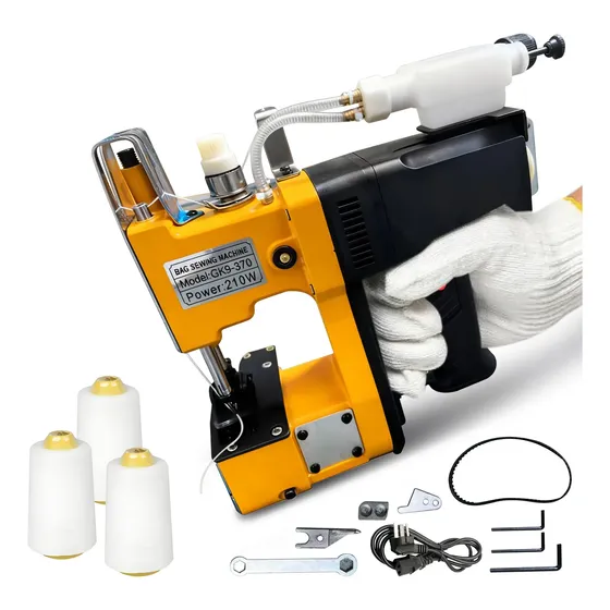 Kit Máquina Costura Saco Sacaria Portátil Boca De Saco Sacar