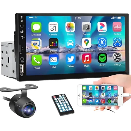 Central Multimídia Mp5 Universal Tela 7' P Touch + Câmera Ré