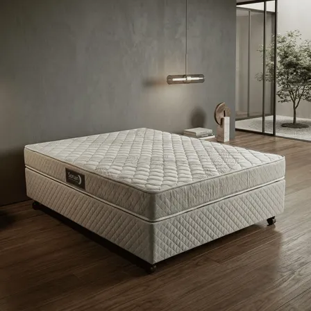 Cama Box + Colchão Casal Sonan D33 Double Face 138x188x45cm