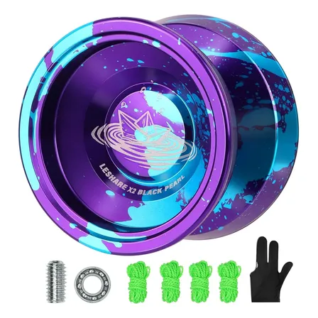 Kit Ioiô Metal Profissional Rolamento Para Manobras Yoyo