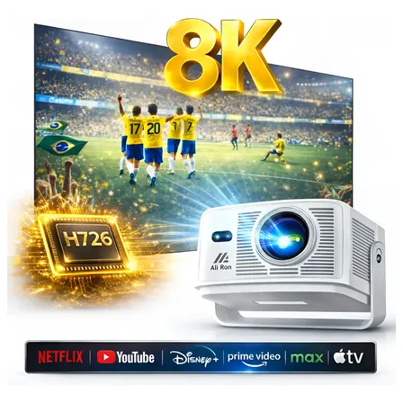 Projetor Smart Aliron Hy350 Max Android 14 Suporte 8k Wifi Branco 127/220v