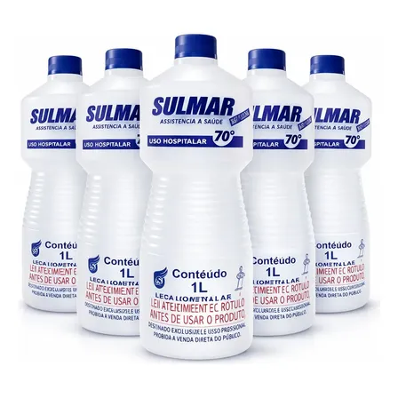 Álcool 70 Premium Limpa Tela Placa 70% 5 Unidades