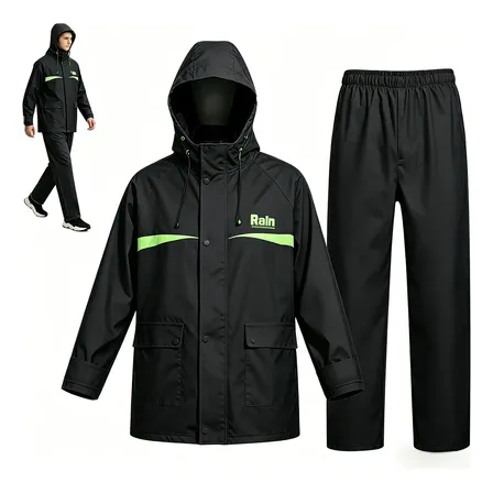 Capa De Chuva Motoqueiro Pvc Impermeáve Masculina E Feminina