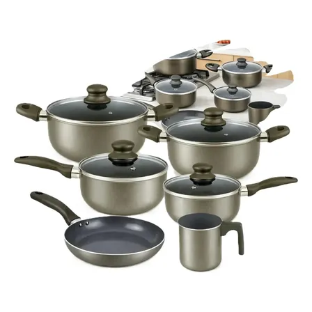 Jogo Panela Antiaderente Ceramica Titanium 6pç Cooktop