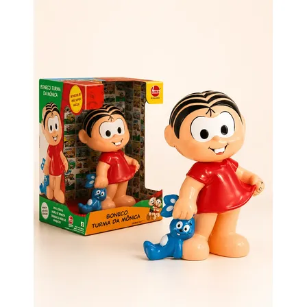 Boneca Mônica Vinil 18cm Infantil Original Licenciada