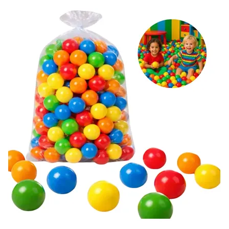 Kit 100 Bolinhas Para Piscina Coloridas 5 Cores Não Amassam
