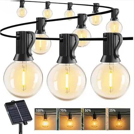 15 M Solar Inquebrável G40 Varal Luzes Externo Corda Festao