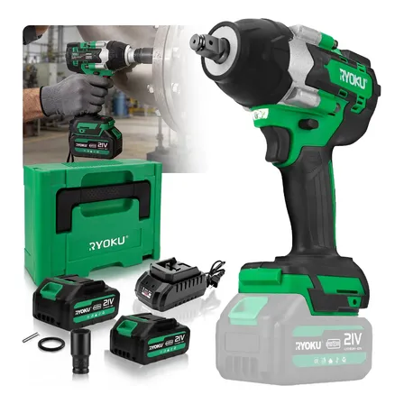 Chave De Impacto 1/2'' 700nm Brushless 2 Baterias Maleta