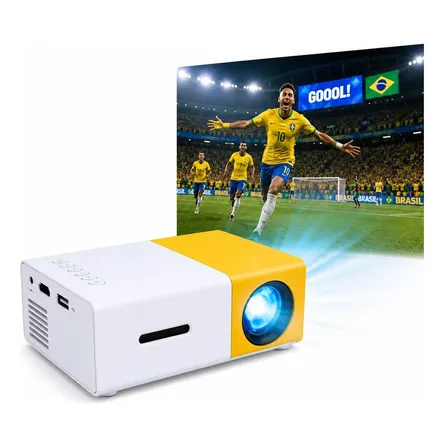 Mini Projetor Full Hd Yg-300 Led Portátil 600 Lumens Usb