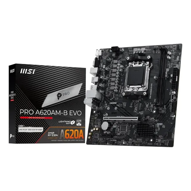 Placa Mãe Msi Pro A620am-b Evo Chipset A620a Am5 Matx Ddr5