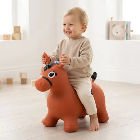 Cavalinho Upa Upa Pula Pula Inflável Som Luz Infantil 50cm