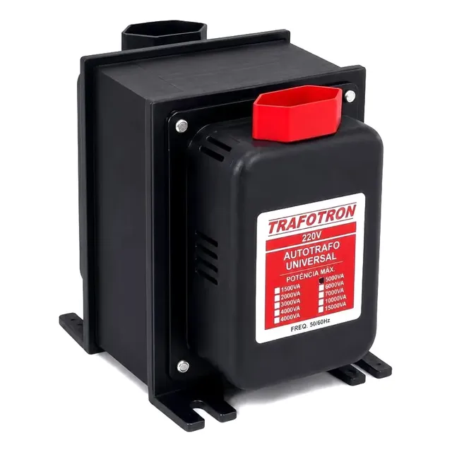 Auto Transformador 5000va 110v 220v Ar Até 12000btus Bivolt Preto