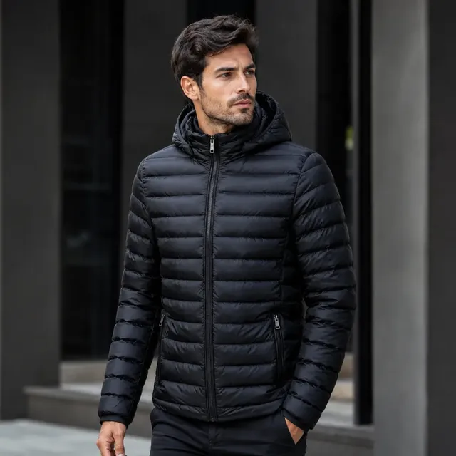 Jaqueta Masculina Puffer Corta Vento Bobojaco Blusa De Frio Preto P