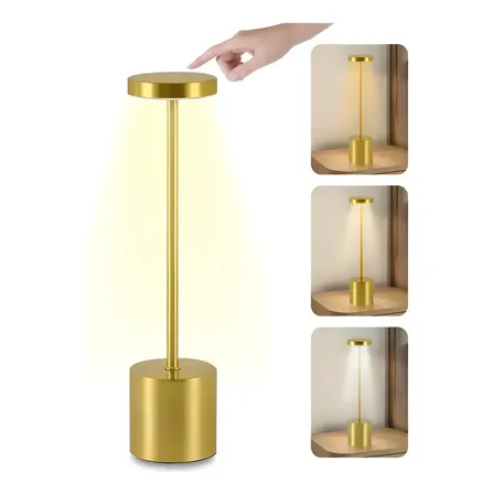 Luminária Mesa Abajur Led Dimerizável Sem Fio Recarregável