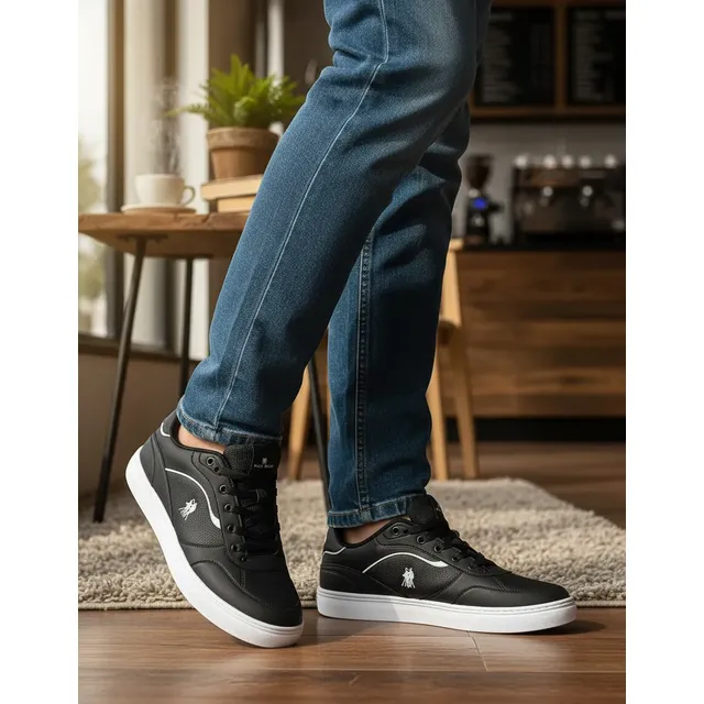 Tênis Casual Street Polo Wear Preto E Branco 41 Br