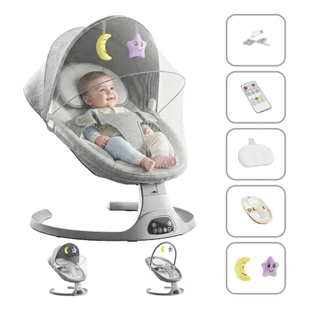 Cadeira De Balanco Bebê Elétrica Musical Controle