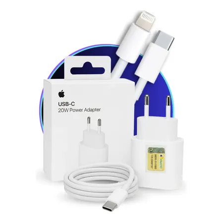 Kit Carregador Apple Original Turbo 20w - Iphone 11 12 13 14
