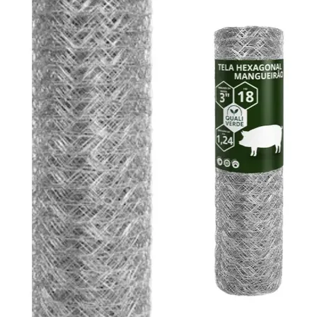 Tela Mangueirão Fio 18 1,00x50m Galvanizada P/ Cercado Rural