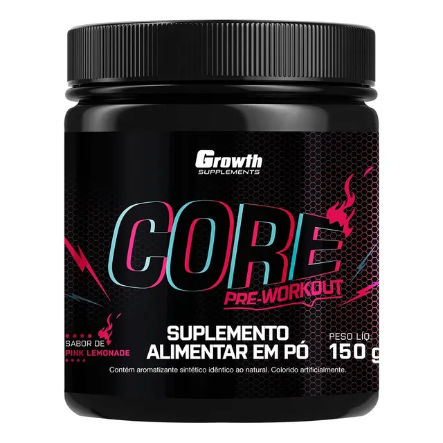 Pré Treino Core 150g Growth Supplements Pink Lemonade