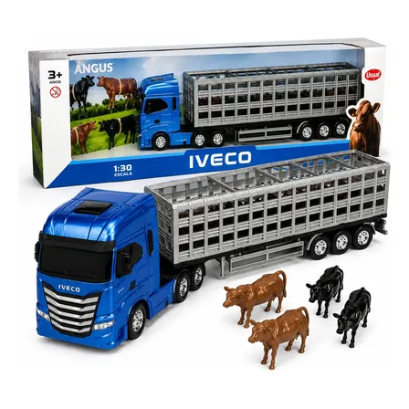 Caminhão Boiadeiro Iveco S-way Angus 53cm C/ Bois