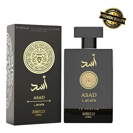 Perfume Arabe Asad 100ml Le Parfum Marca Isabelle La Belle Original - Amadeirado Quente Inspiração Alta Fixação Homem Cheiroso
