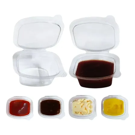 1000 Pote De Molho Molheira Embalagem 30ml Tampa Articulada
